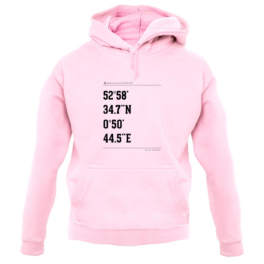 Surfing Coordinates Wells Next The Sea unisex hoodie Surfing Coordinates Wells Next The Sea unisex hoodie