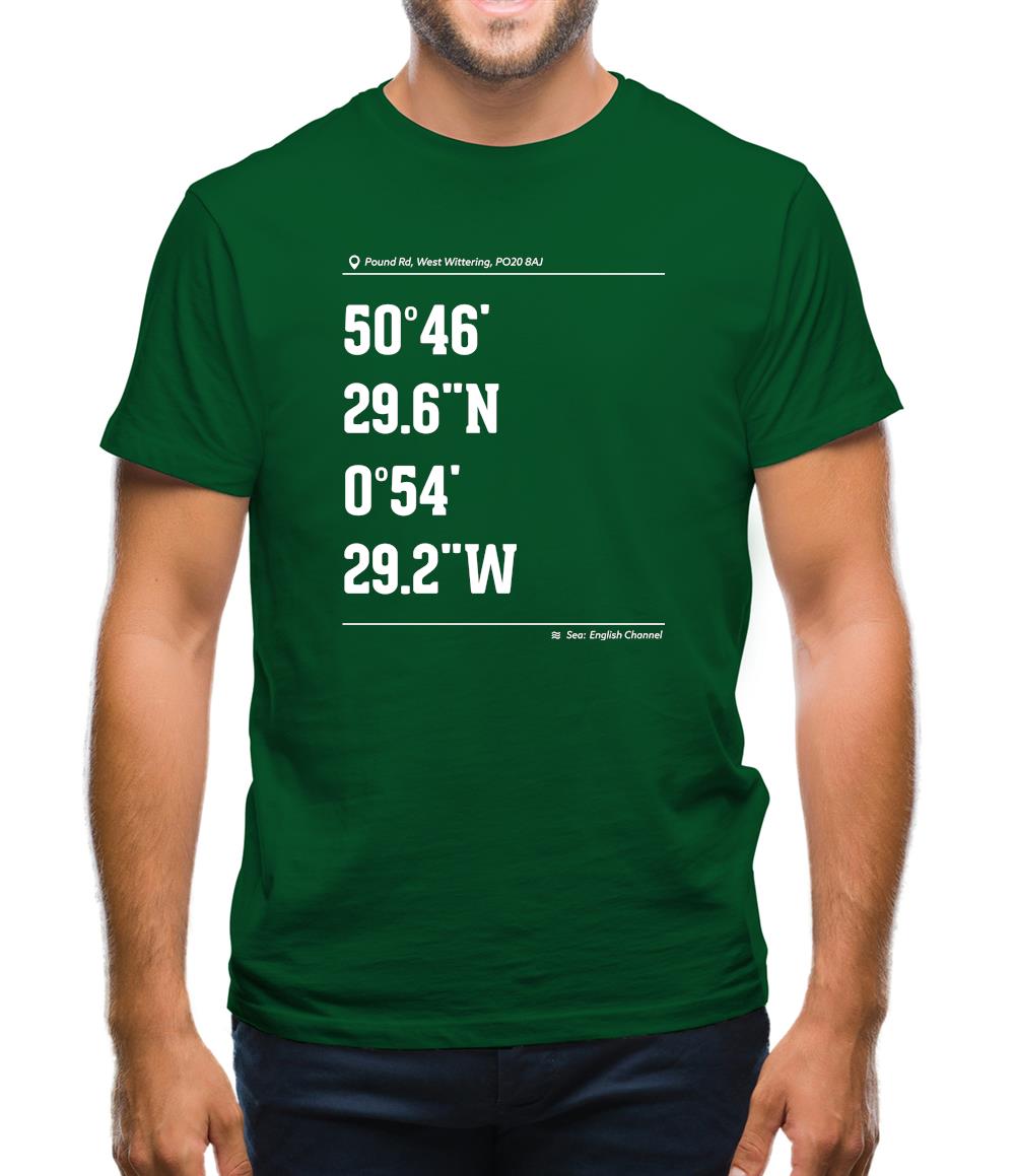 Surfing Coordinates Westwittering Mens T-Shirt Surfing Coordinates Westwittering Mens T-Shirt