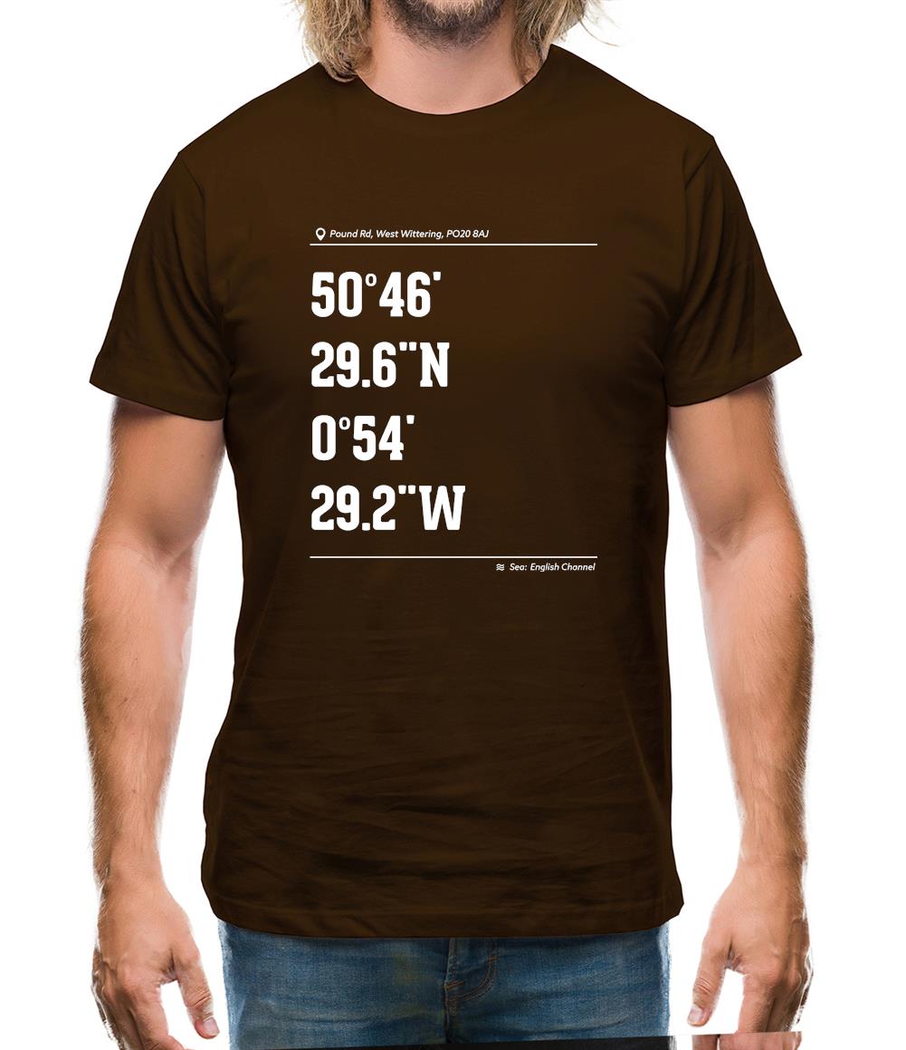 Surfing Coordinates Westwittering Mens T-Shirt Surfing Coordinates Westwittering Mens T-Shirt