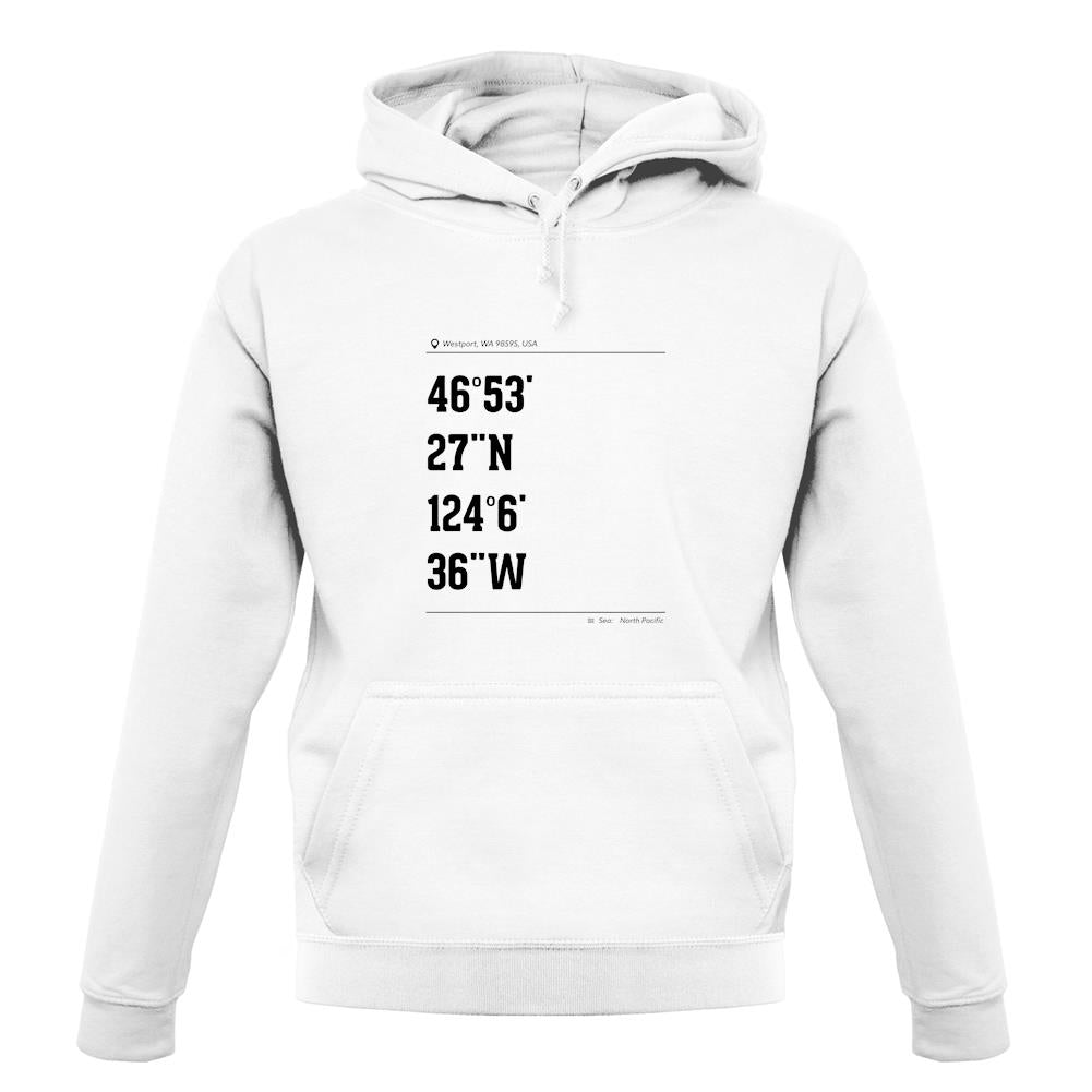 Surfing Coordinates Westport unisex hoodie Surfing Coordinates Westport unisex hoodie