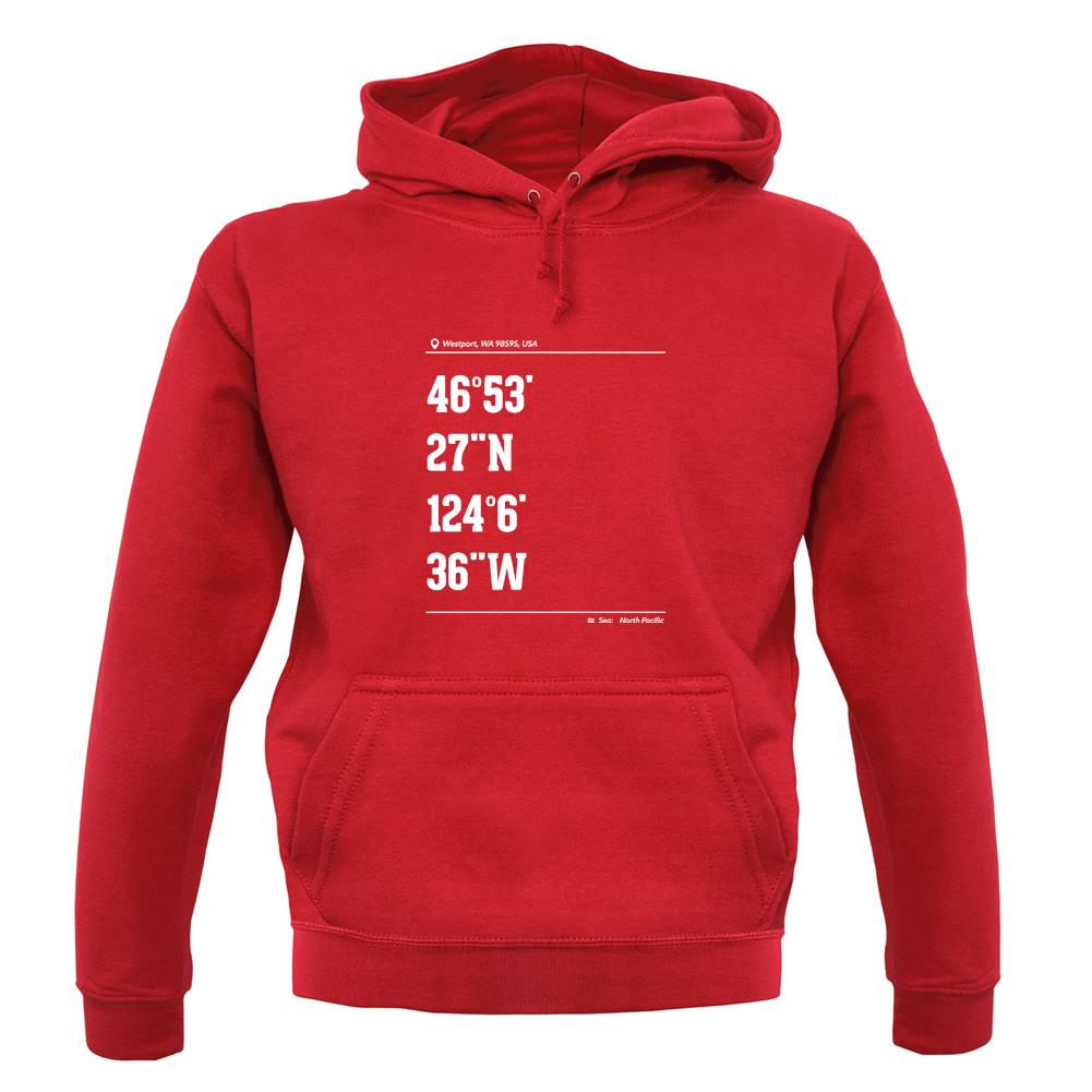 Surfing Coordinates Westport unisex hoodie Surfing Coordinates Westport unisex hoodie