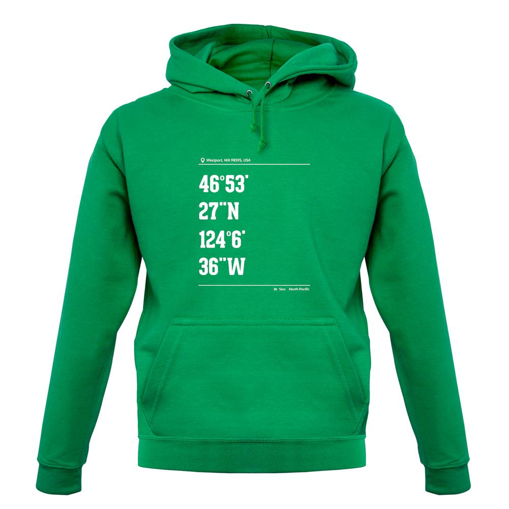 Surfing Coordinates Westport unisex hoodie Surfing Coordinates Westport unisex hoodie