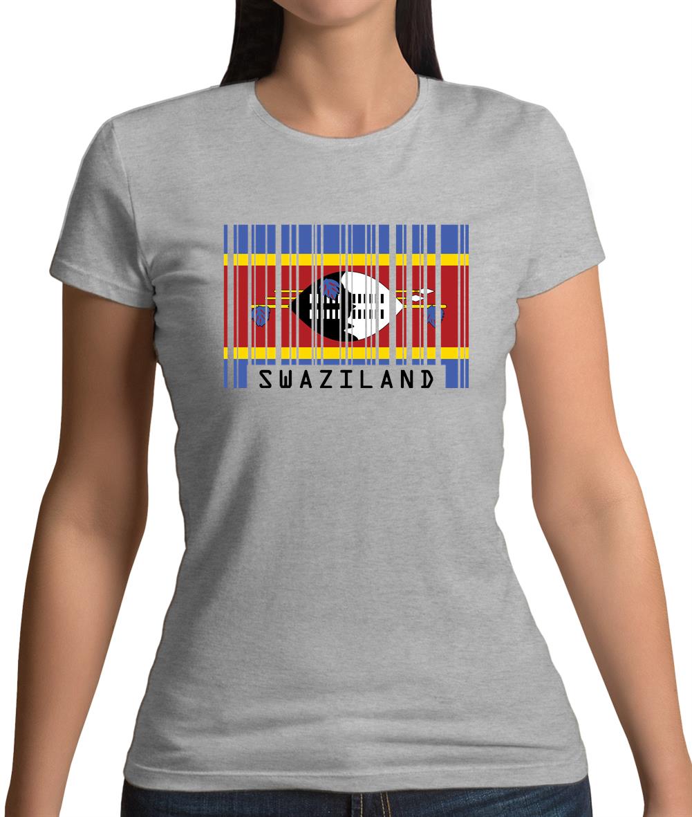 Swaziland Barcode Style Flag Womens T-Shirt Swaziland Barcode Style Flag Womens T-Shirt