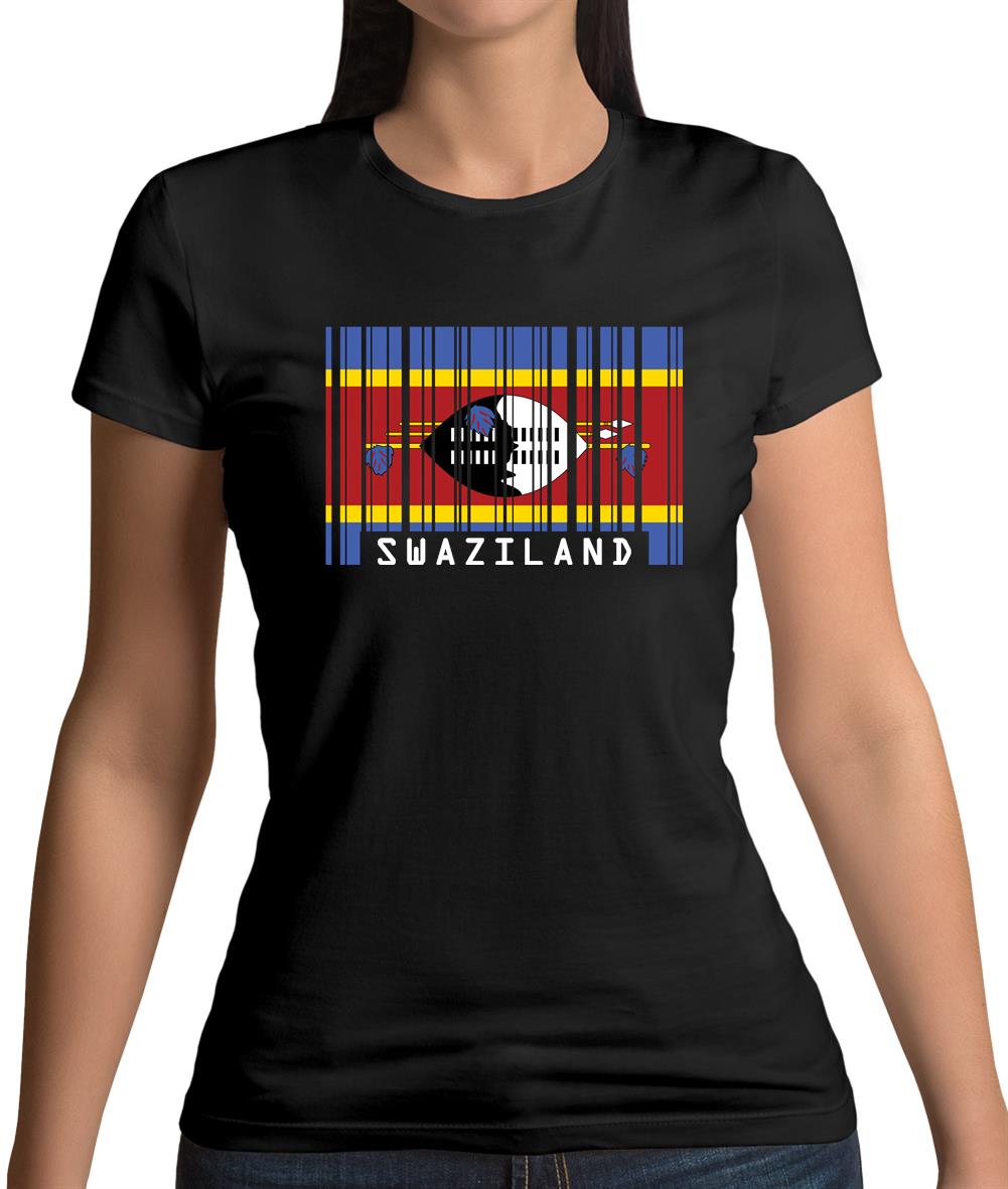Swaziland Barcode Style Flag Womens T-Shirt Swaziland Barcode Style Flag Womens T-Shirt
