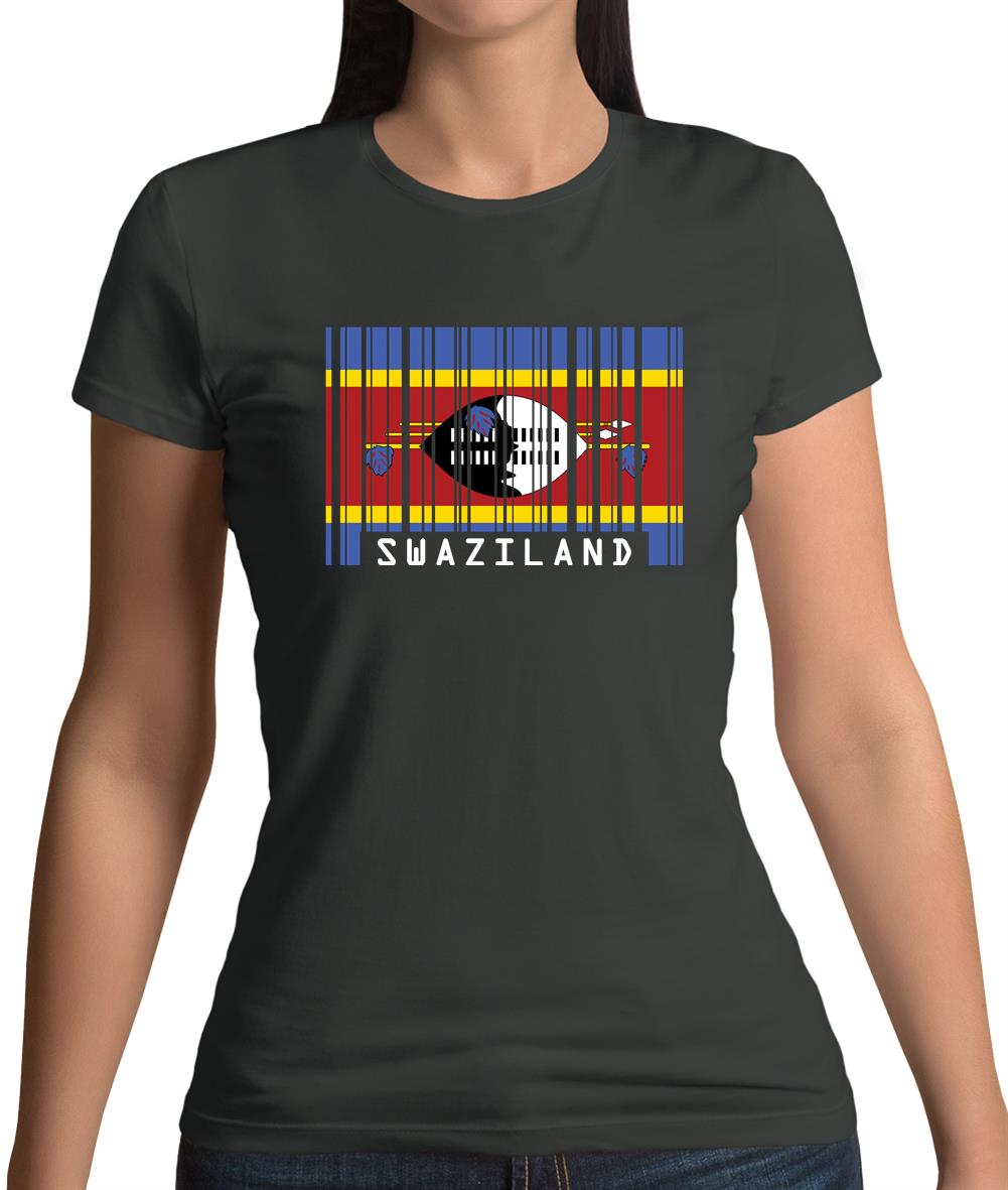 Swaziland Barcode Style Flag Womens T-Shirt Swaziland Barcode Style Flag Womens T-Shirt