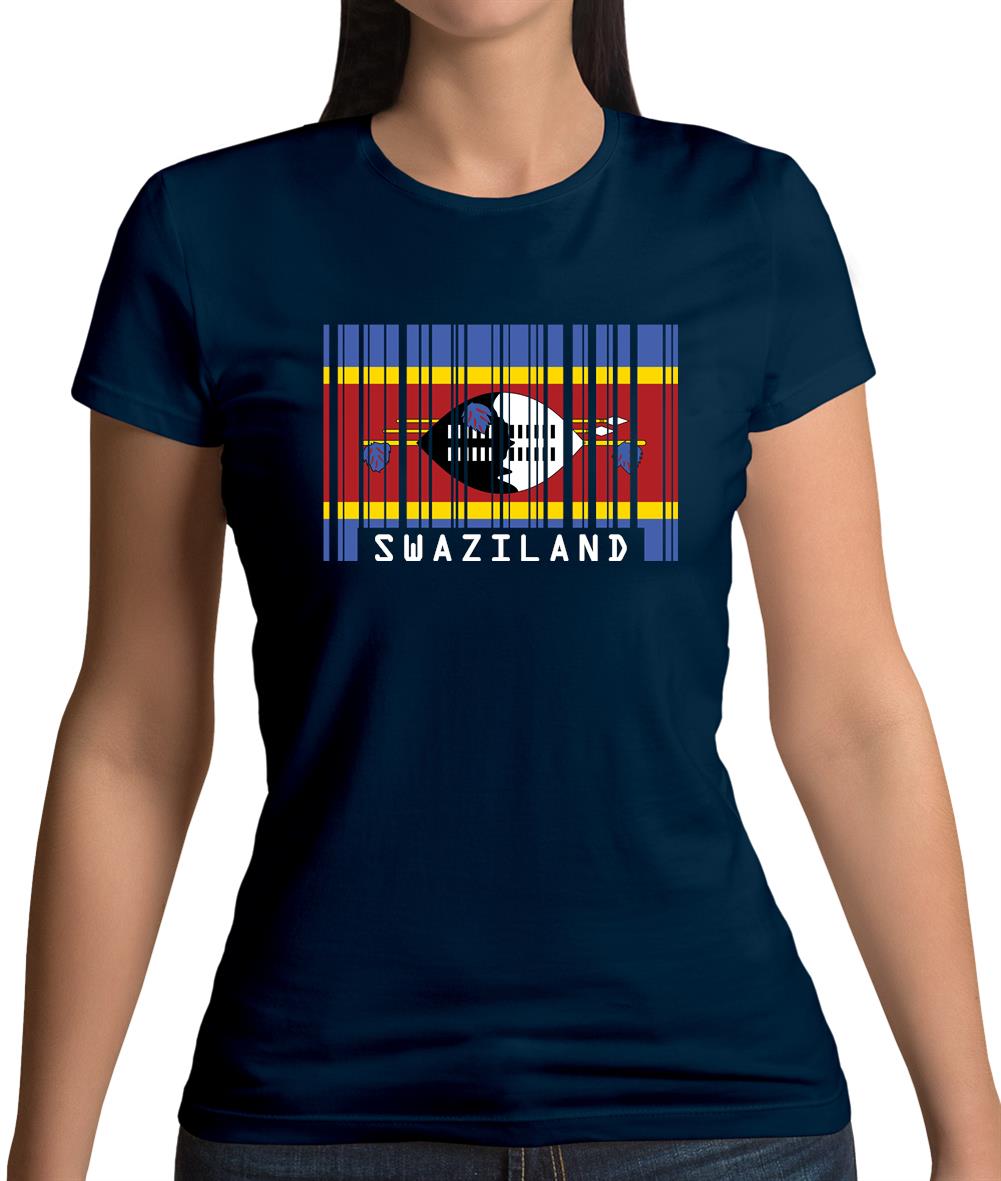 Swaziland Barcode Style Flag Womens T-Shirt Swaziland Barcode Style Flag Womens T-Shirt