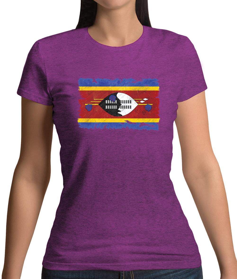 Swaziland Grunge Style Flag Womens T-Shirt Swaziland Grunge Style Flag Womens T-Shirt