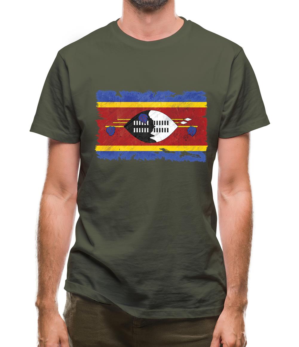 Swaziland Grunge Style Flag Mens T-Shirt Swaziland Grunge Style Flag Mens T-Shirt