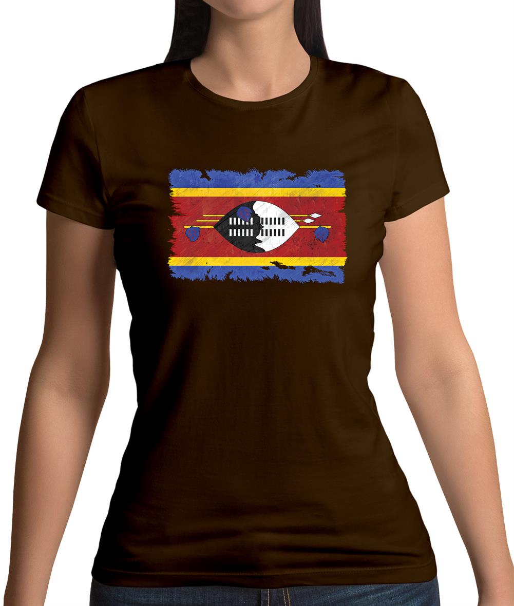 Swaziland Grunge Style Flag Womens T-Shirt Swaziland Grunge Style Flag Womens T-Shirt