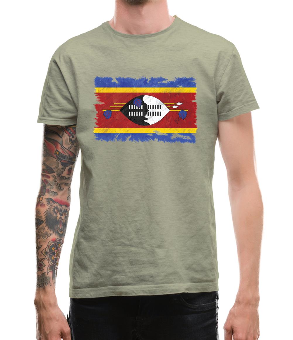 Swaziland Grunge Style Flag Mens T-Shirt Swaziland Grunge Style Flag Mens T-Shirt