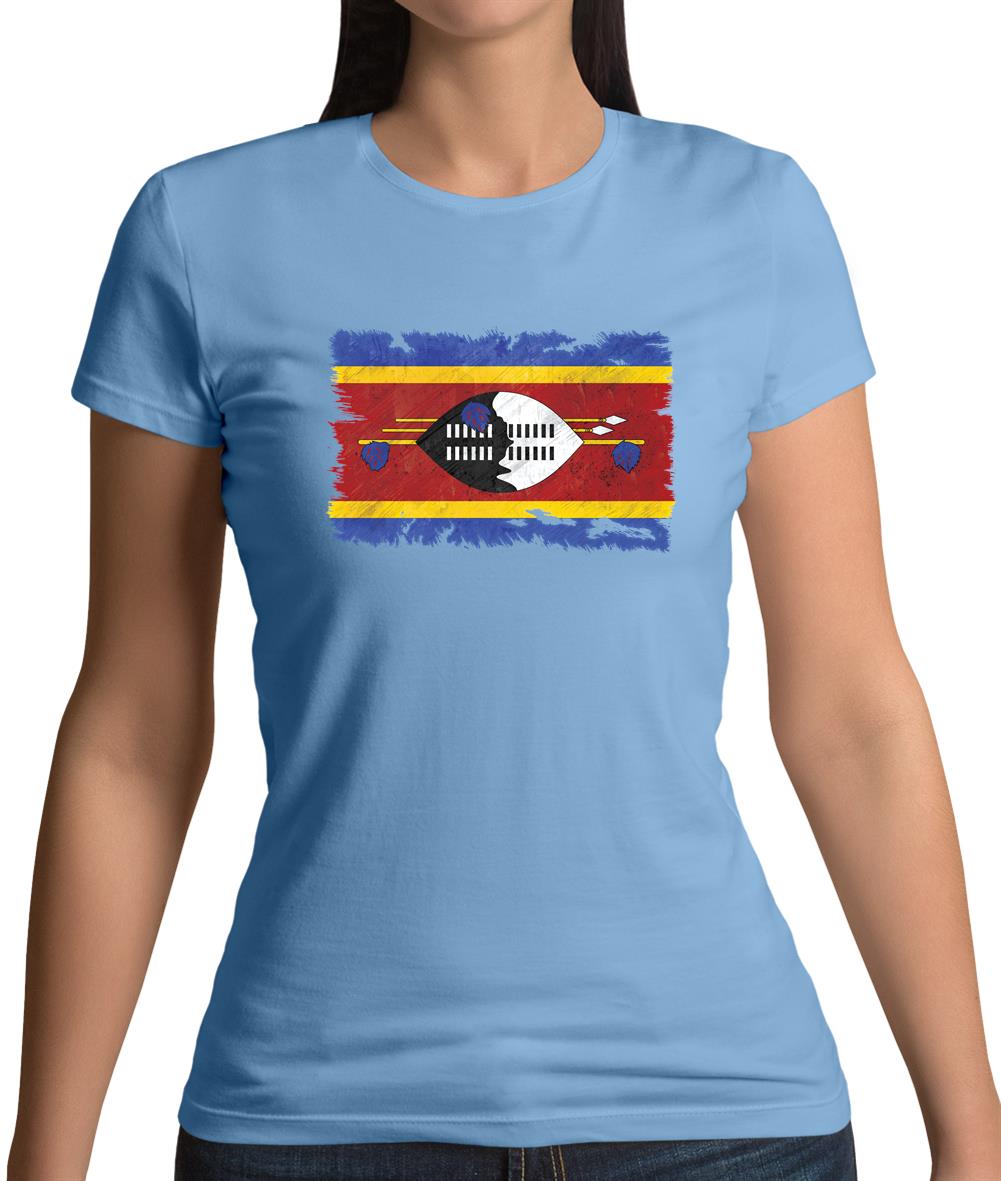 Swaziland Grunge Style Flag Womens T-Shirt Swaziland Grunge Style Flag Womens T-Shirt