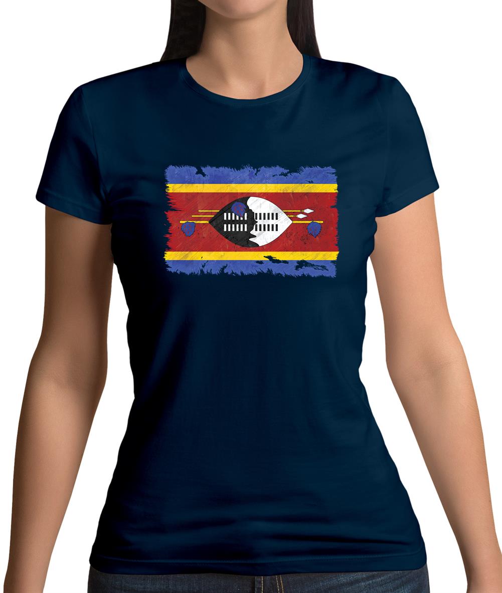Swaziland Grunge Style Flag Womens T-Shirt Swaziland Grunge Style Flag Womens T-Shirt