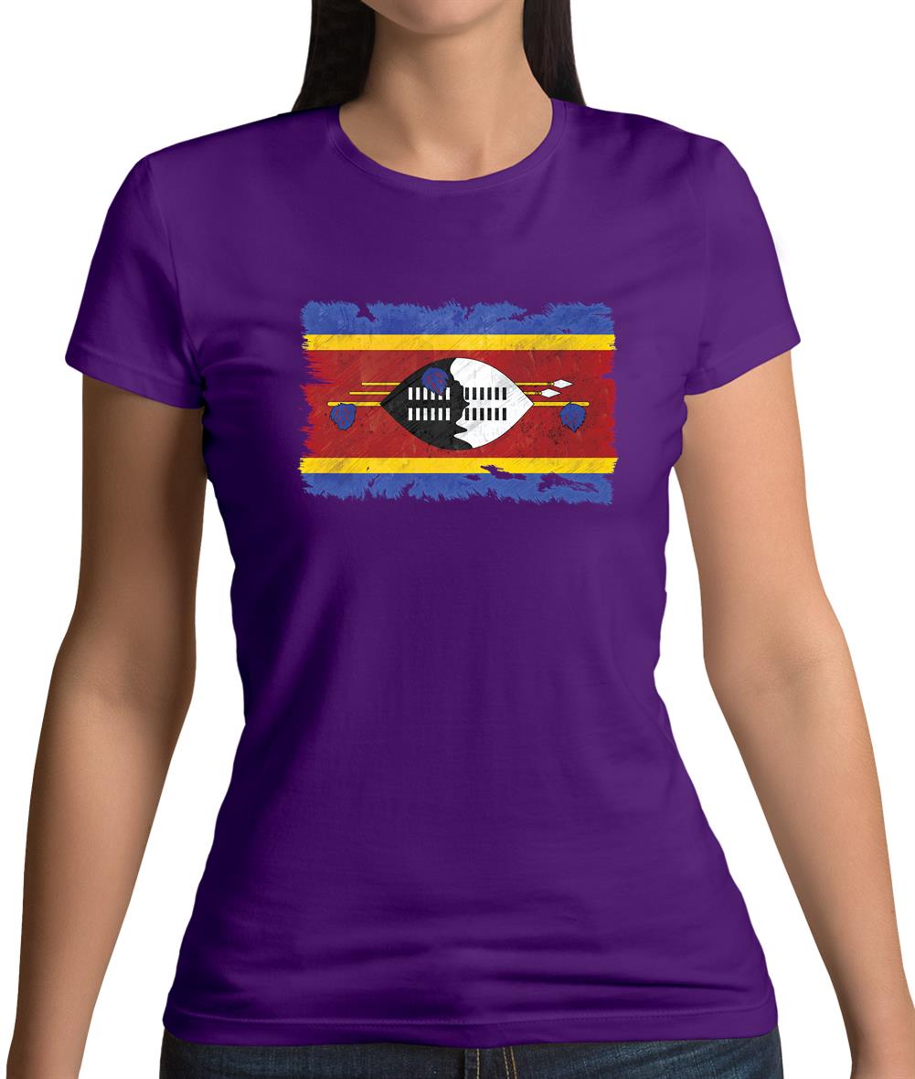 Swaziland Grunge Style Flag Womens T-Shirt Swaziland Grunge Style Flag Womens T-Shirt