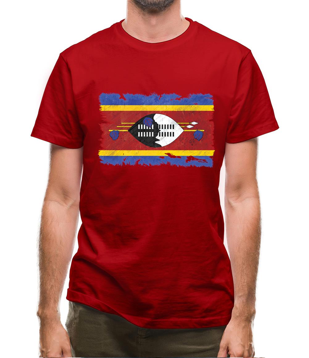 Swaziland Grunge Style Flag Mens T-Shirt Swaziland Grunge Style Flag Mens T-Shirt