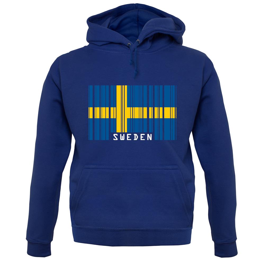 Sweden Barcode Style Flag unisex hoodie Sweden Barcode Style Flag unisex hoodie