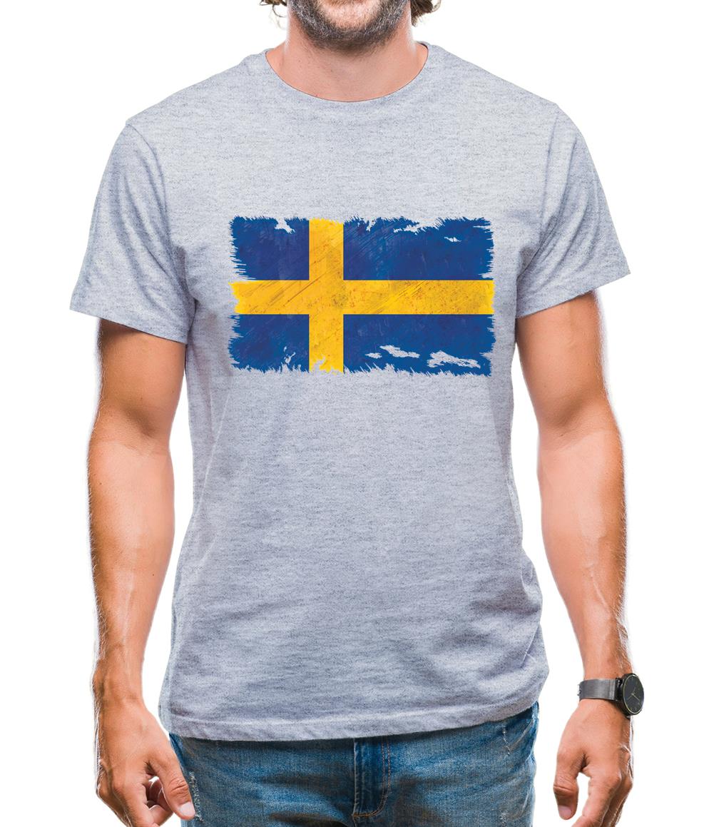 Sweden Grunge Style Flag Mens T-Shirt Sweden Grunge Style Flag Mens T-Shirt