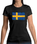 Sweden Grunge Style Flag Womens T-Shirt Sweden Grunge Style Flag Womens T-Shirt