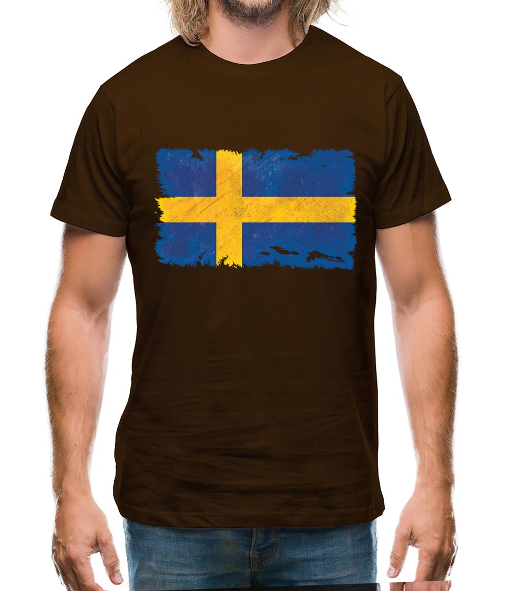 Sweden Grunge Style Flag Mens T-Shirt Sweden Grunge Style Flag Mens T-Shirt