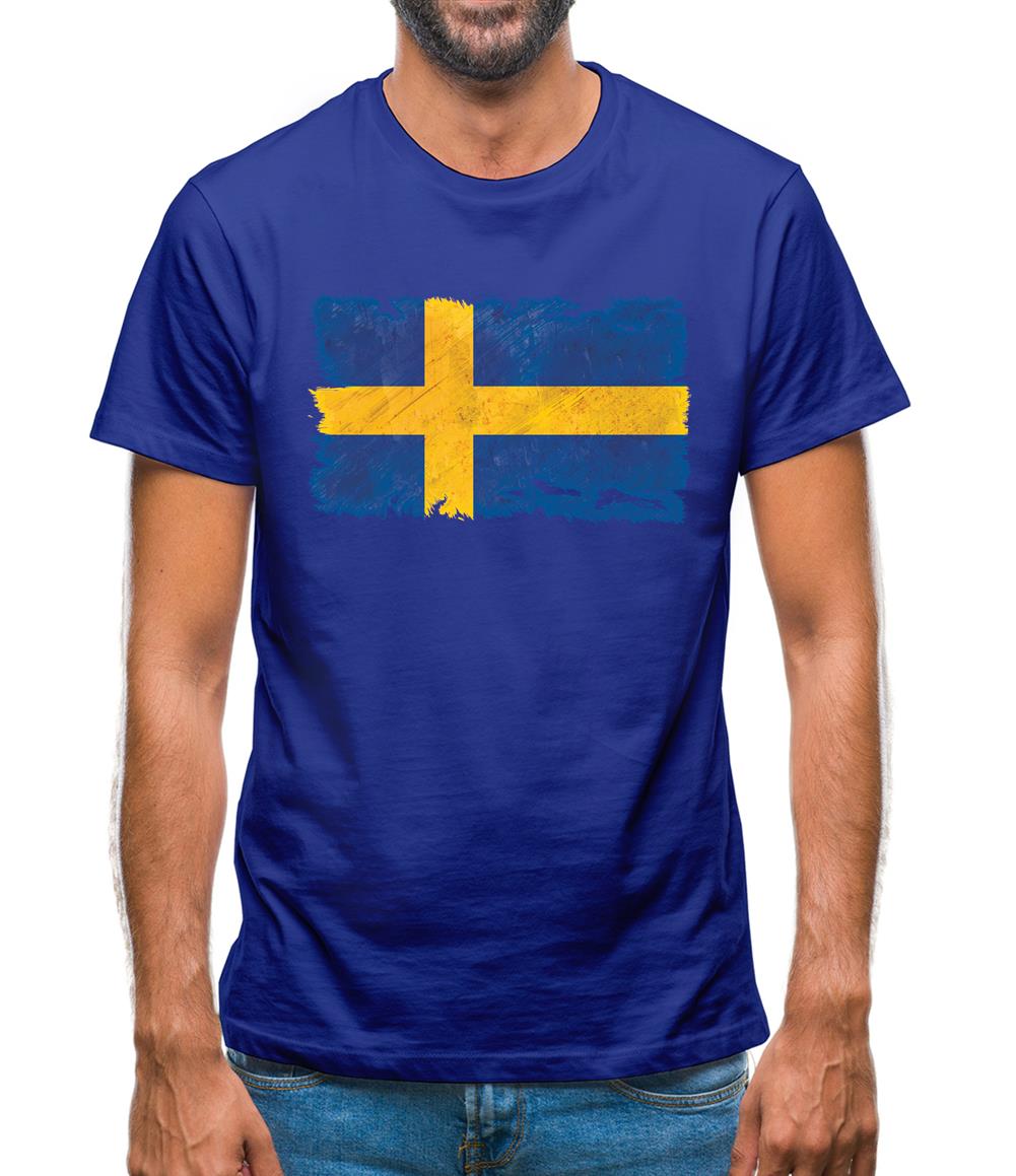 Sweden Grunge Style Flag Mens T-Shirt Sweden Grunge Style Flag Mens T-Shirt