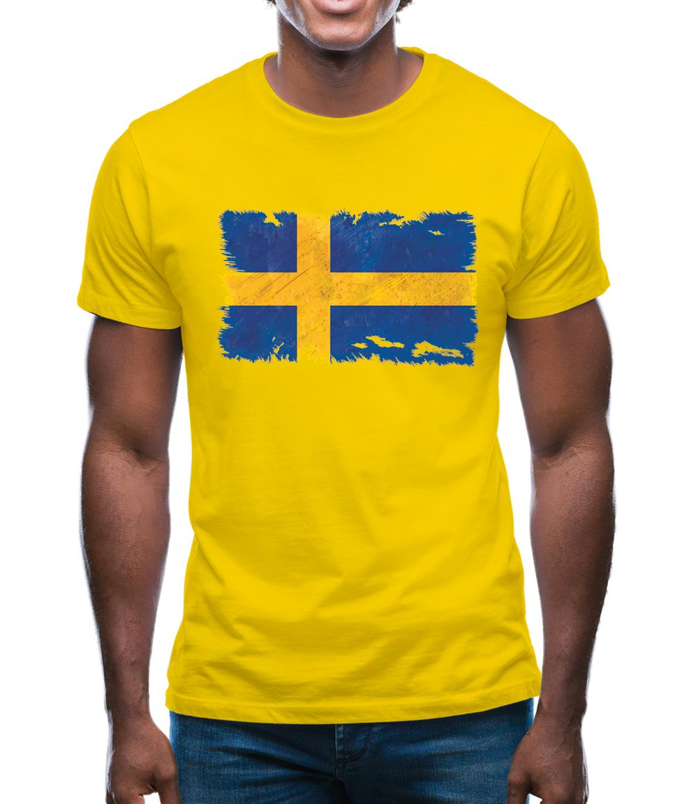 Sweden Grunge Style Flag Mens T-Shirt Sweden Grunge Style Flag Mens T-Shirt