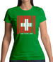 Switzerland Barcode Style Flag Womens T-Shirt Switzerland Barcode Style Flag Womens T-Shirt