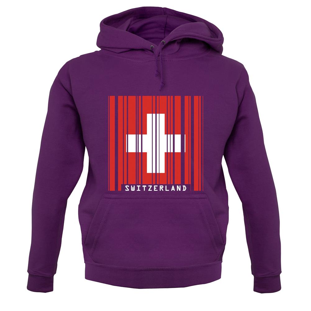 Switzerland Barcode Style Flag unisex hoodie Switzerland Barcode Style Flag unisex hoodie
