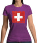 Switzerland Grunge Style Flag Womens T-Shirt Switzerland Grunge Style Flag Womens T-Shirt