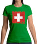 Switzerland Grunge Style Flag Womens T-Shirt Switzerland Grunge Style Flag Womens T-Shirt