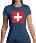 Switzerland Grunge Style Flag Womens T-Shirt Switzerland Grunge Style Flag Womens T-Shirt
