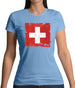 Switzerland Grunge Style Flag Womens T-Shirt Switzerland Grunge Style Flag Womens T-Shirt