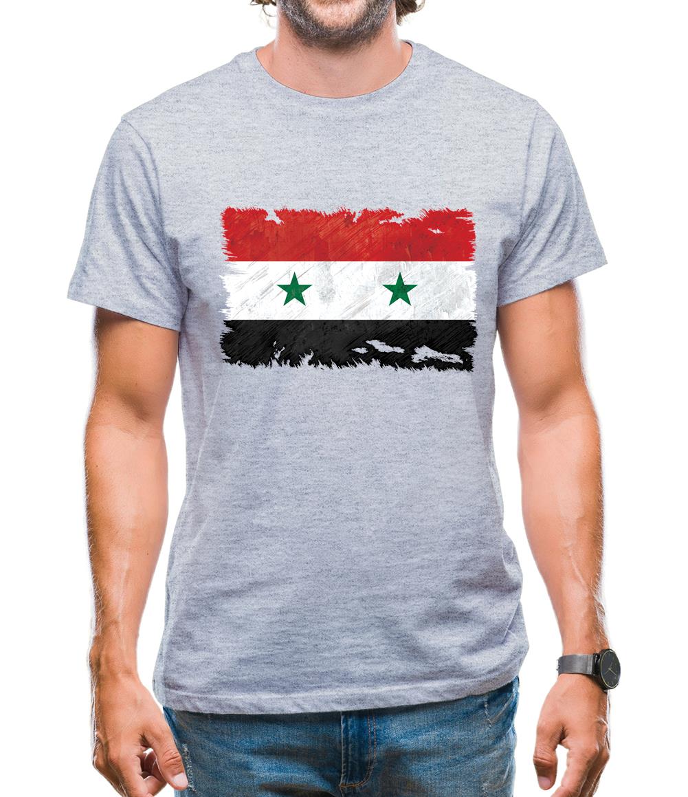 Syria Grunge Style Flag Mens T-Shirt Syria Grunge Style Flag Mens T-Shirt