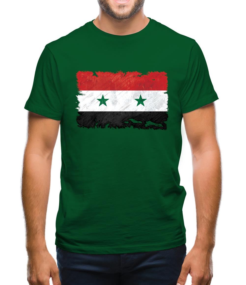 Syria Grunge Style Flag Mens T-Shirt Syria Grunge Style Flag Mens T-Shirt