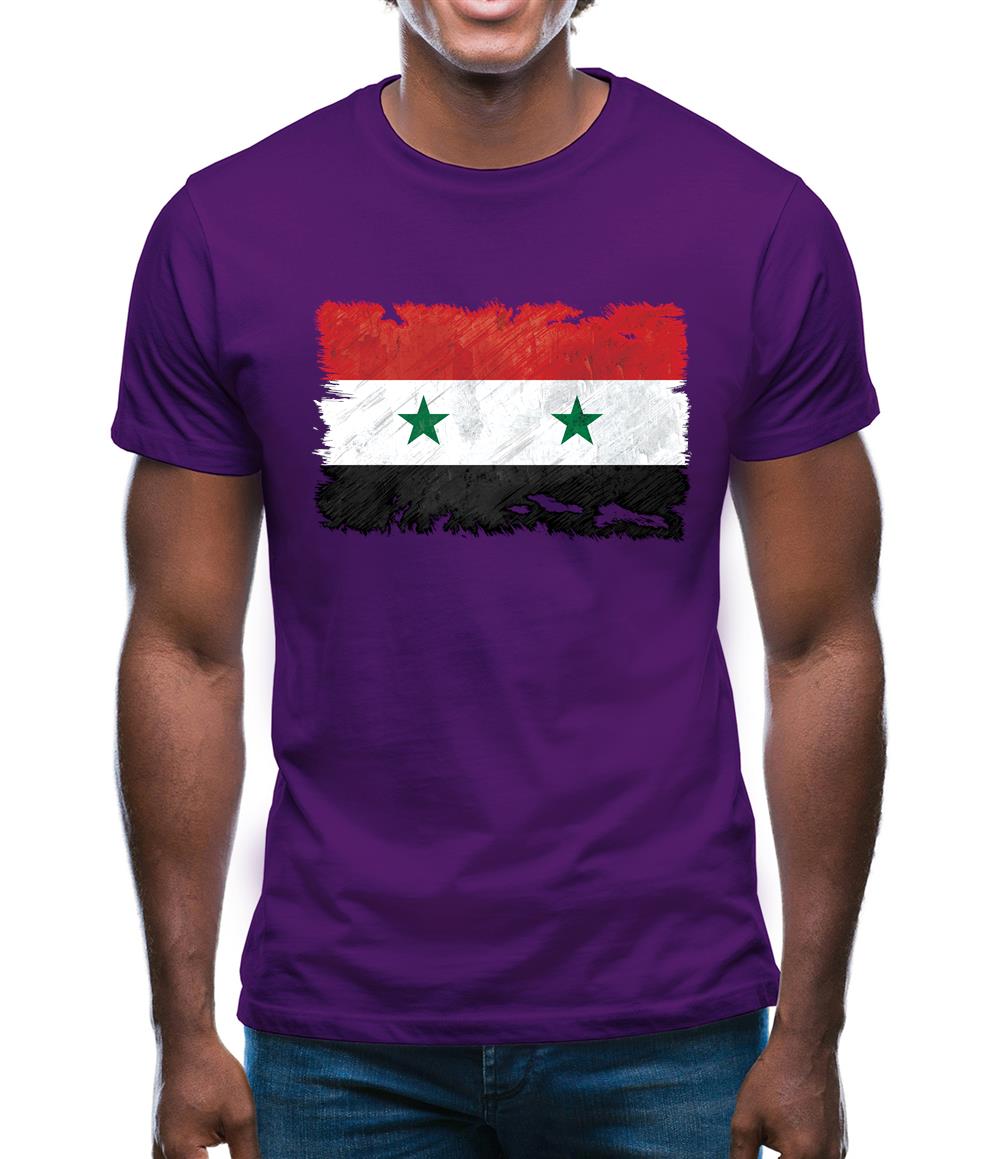 Syria Grunge Style Flag Mens T-Shirt Syria Grunge Style Flag Mens T-Shirt