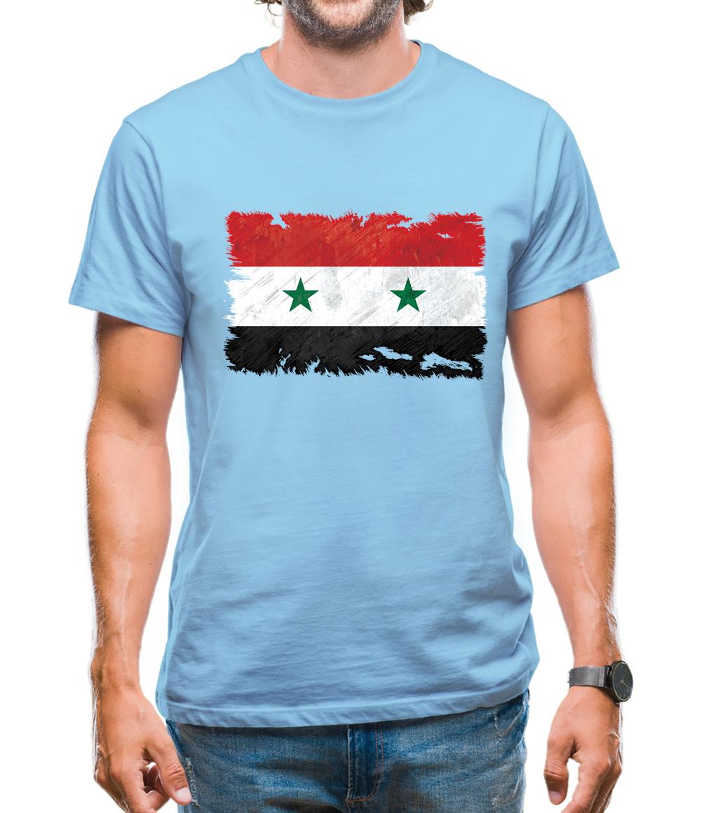 Syria Grunge Style Flag Mens T-Shirt Syria Grunge Style Flag Mens T-Shirt