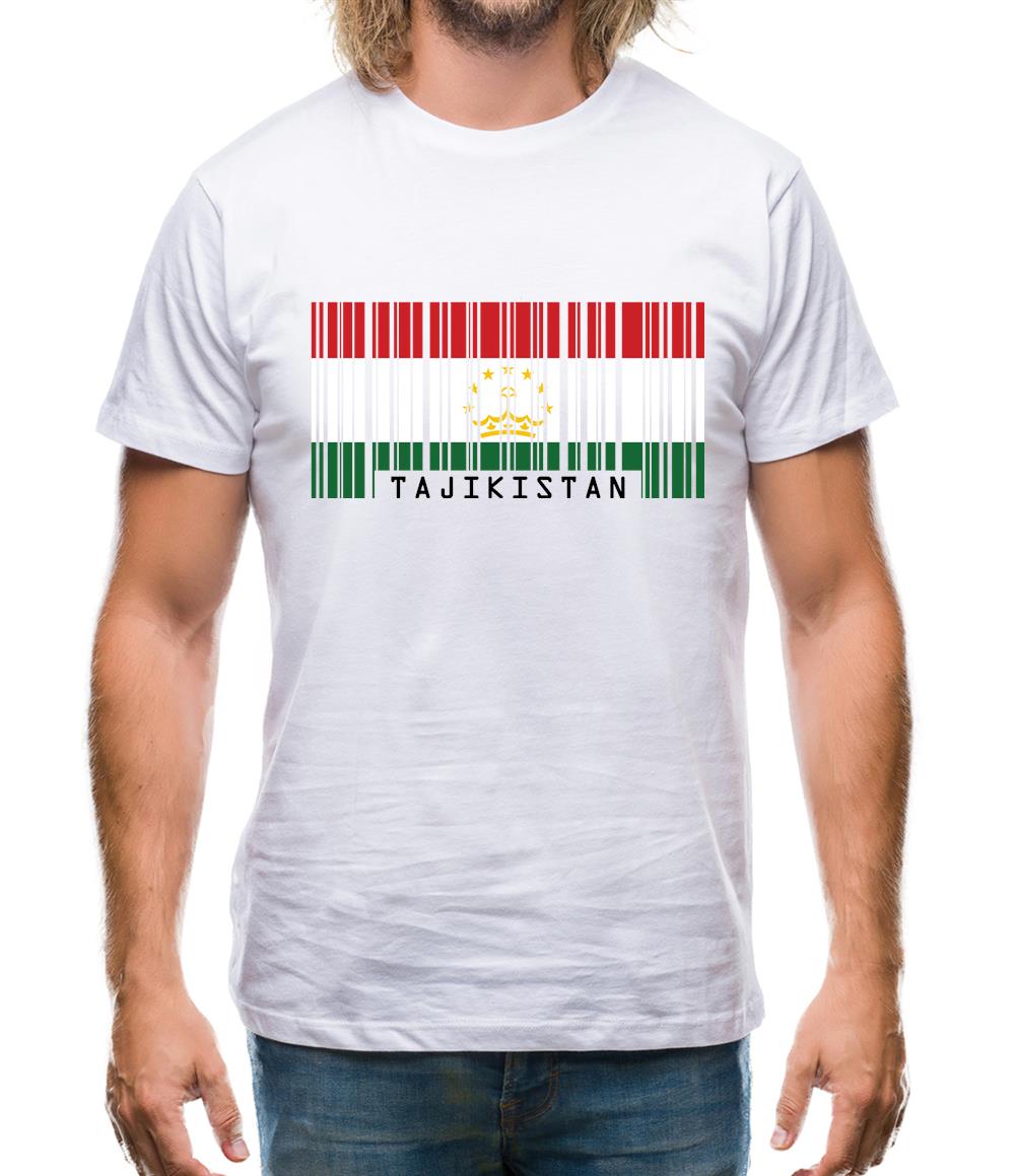 Tajikistan Barcode Style Flag Mens T-Shirt Tajikistan Barcode Style Flag Mens T-Shirt