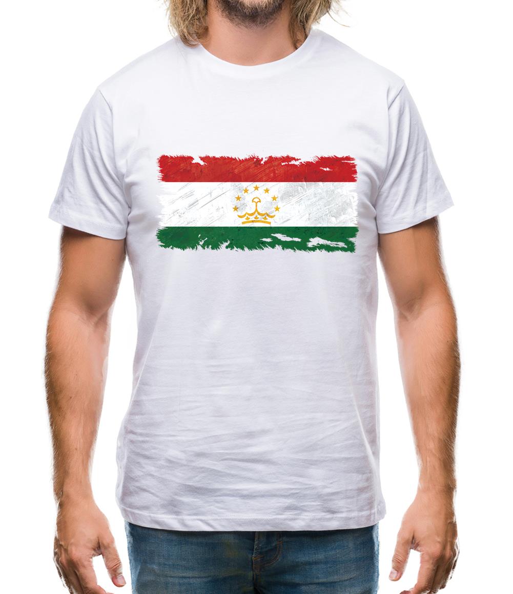 Tajikistan Grunge Style Flag Mens T-Shirt Tajikistan Grunge Style Flag Mens T-Shirt
