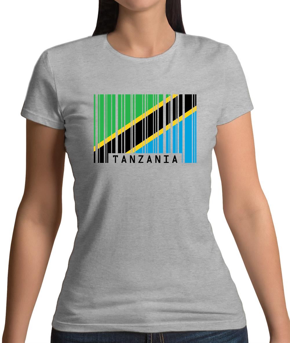 Tanzania Barcode Style Flag Womens T-Shirt Tanzania Barcode Style Flag Womens T-Shirt