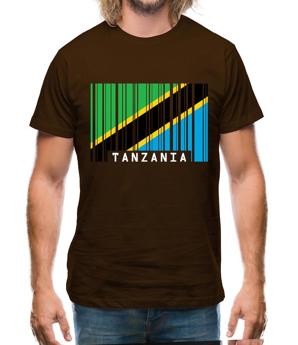 Tanzania Barcode Style Flag Mens T-Shirt Tanzania Barcode Style Flag Mens T-Shirt