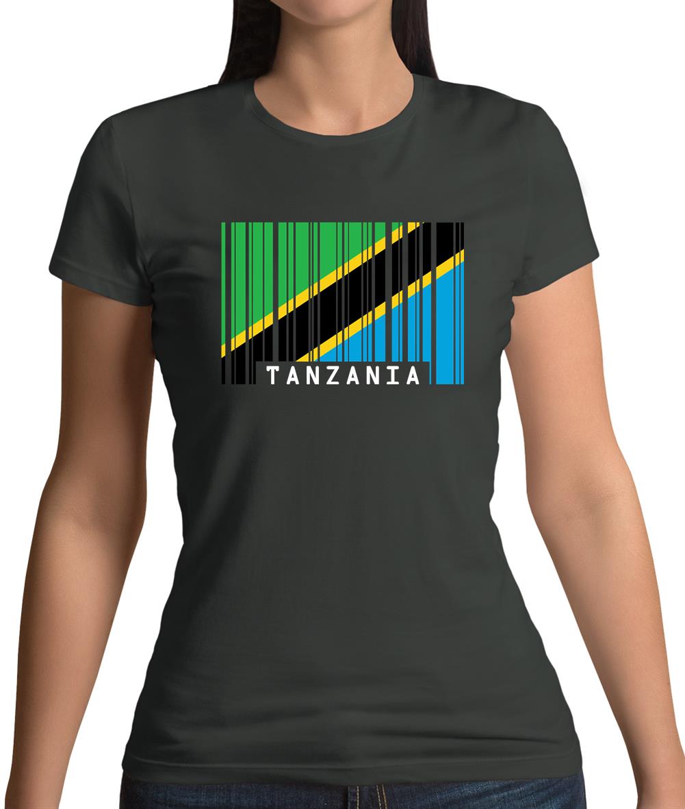 Tanzania Barcode Style Flag Womens T-Shirt Tanzania Barcode Style Flag Womens T-Shirt