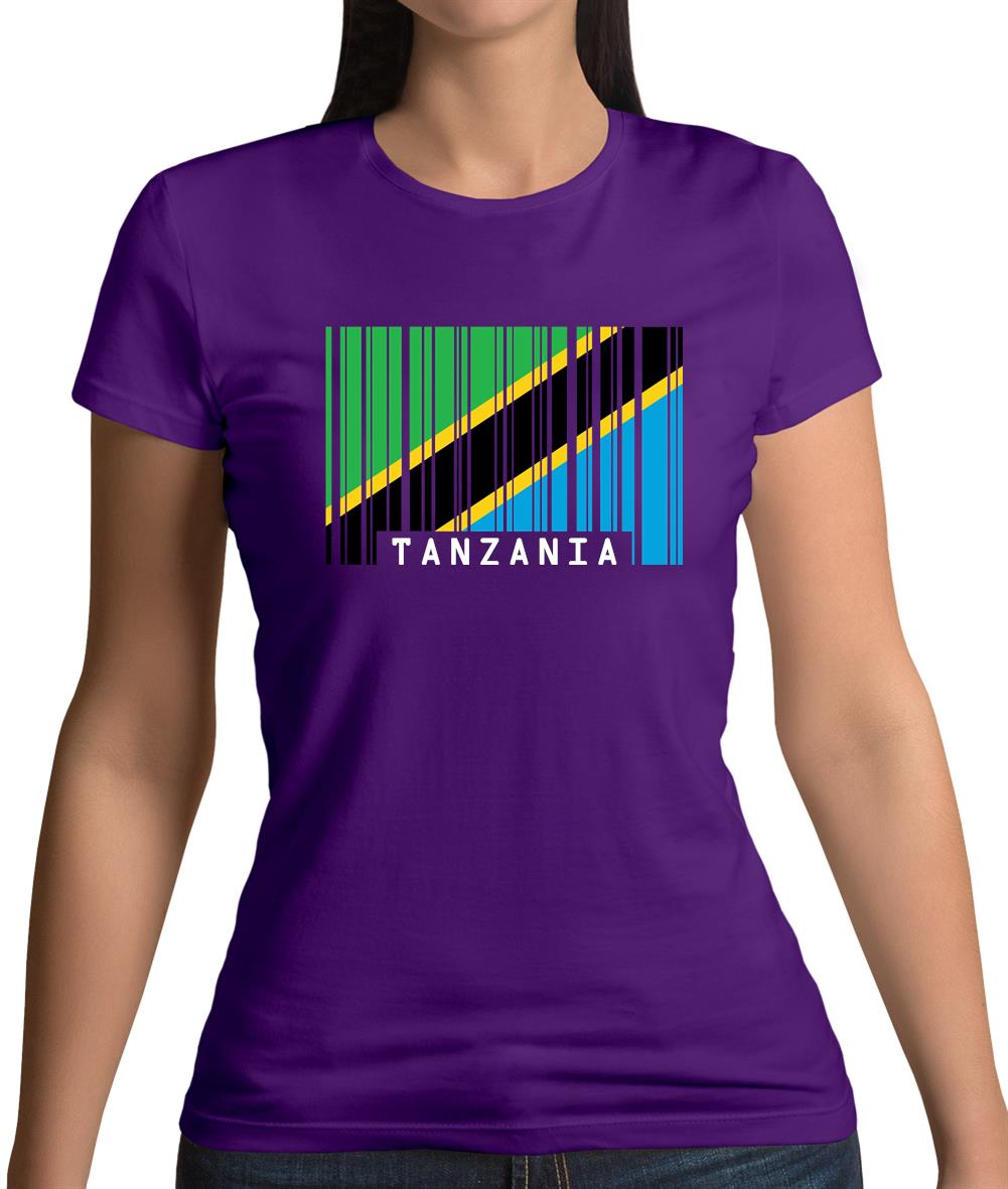 Tanzania Barcode Style Flag Womens T-Shirt Tanzania Barcode Style Flag Womens T-Shirt
