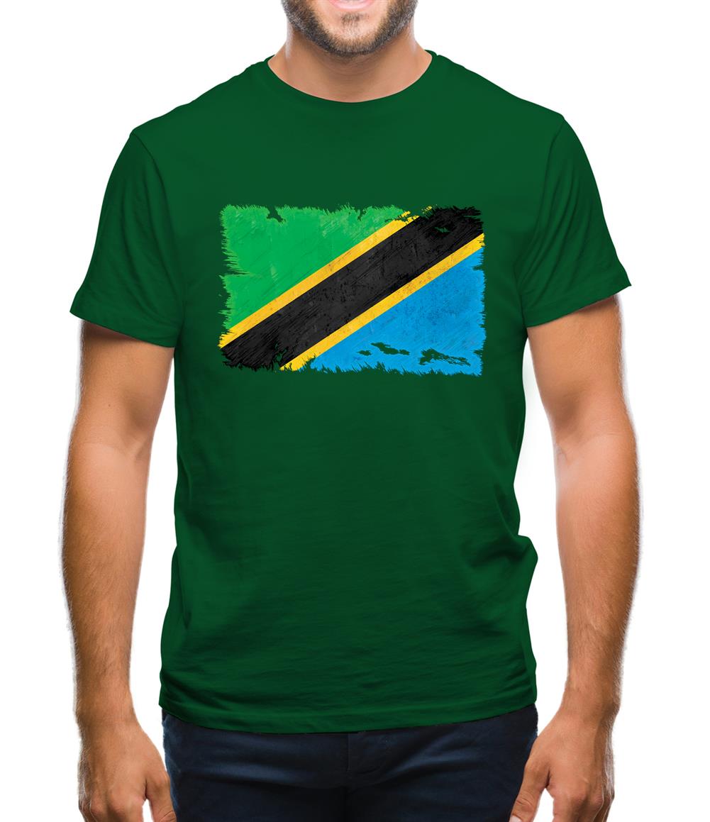 Tanzania Grunge Style Flag Mens T-Shirt Tanzania Grunge Style Flag Mens T-Shirt