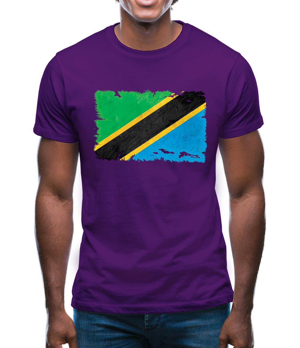 Tanzania Grunge Style Flag Mens T-Shirt Tanzania Grunge Style Flag Mens T-Shirt