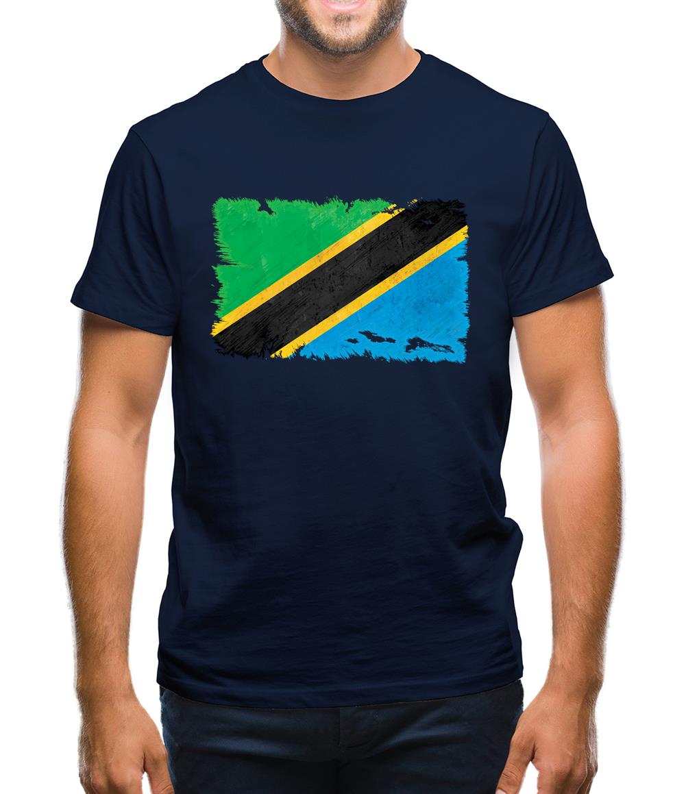 Tanzania Grunge Style Flag Mens T-Shirt Tanzania Grunge Style Flag Mens T-Shirt