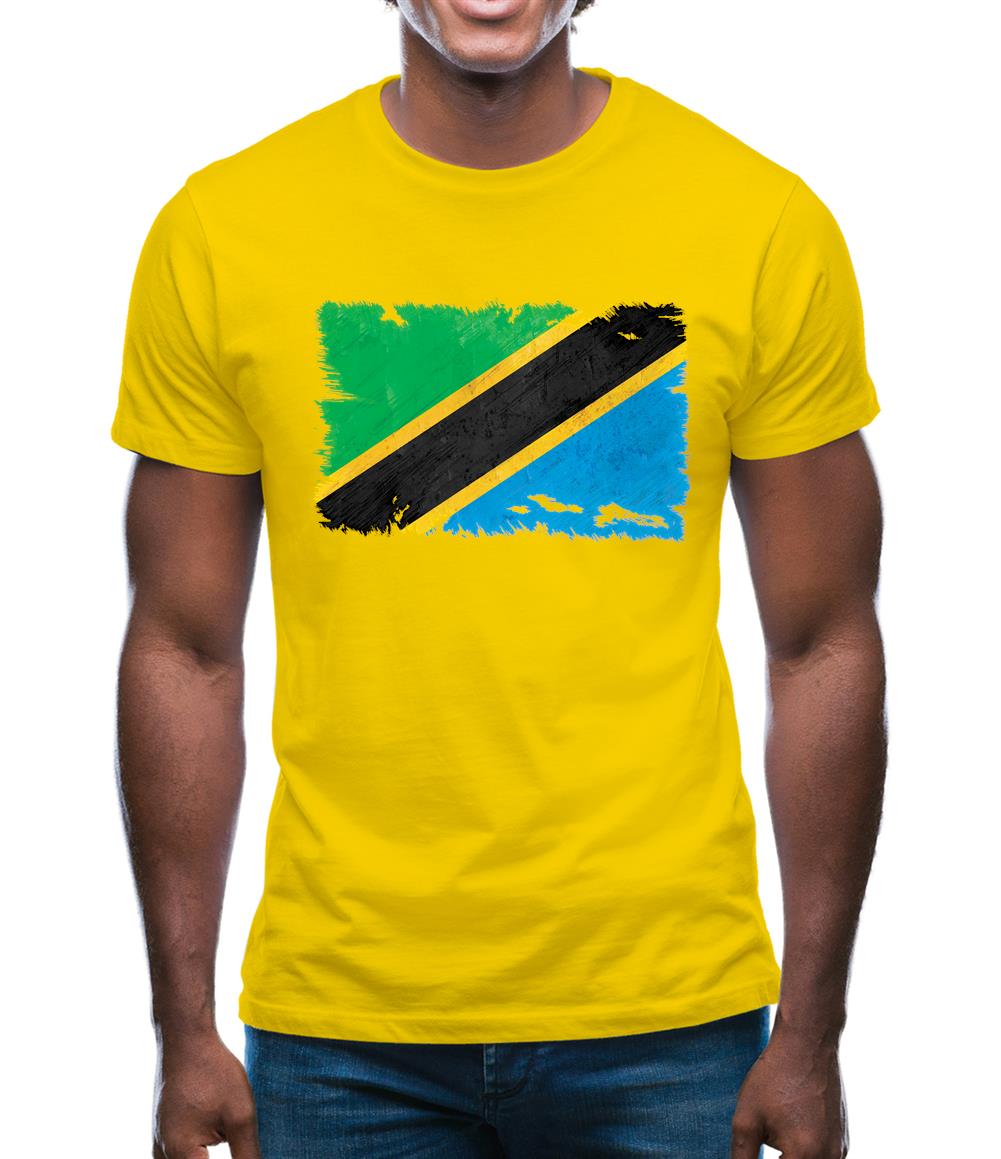 Tanzania Grunge Style Flag Mens T-Shirt Tanzania Grunge Style Flag Mens T-Shirt