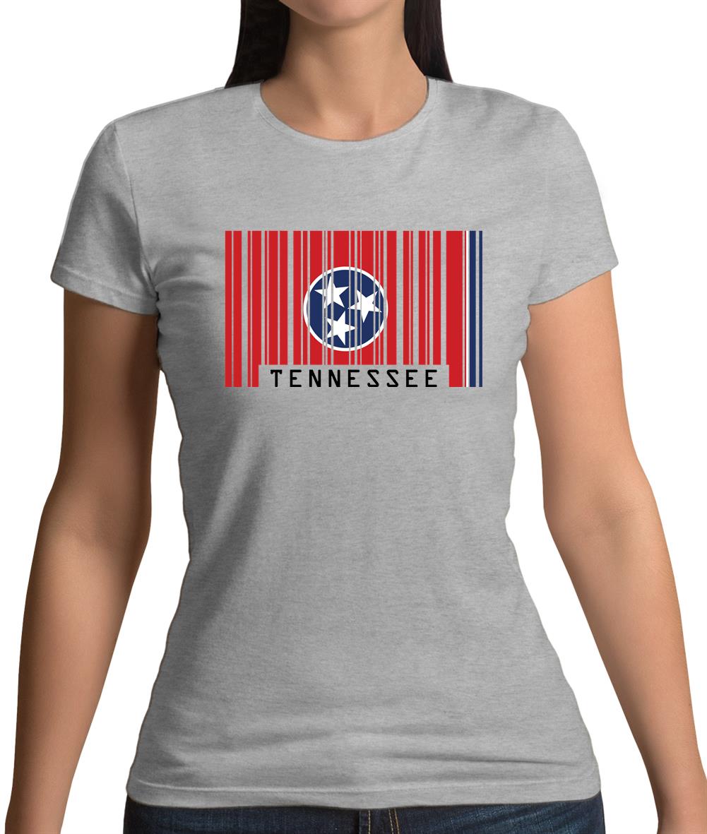 Tennessee Barcode Style Flag Womens T-Shirt Tennessee Barcode Style Flag Womens T-Shirt
