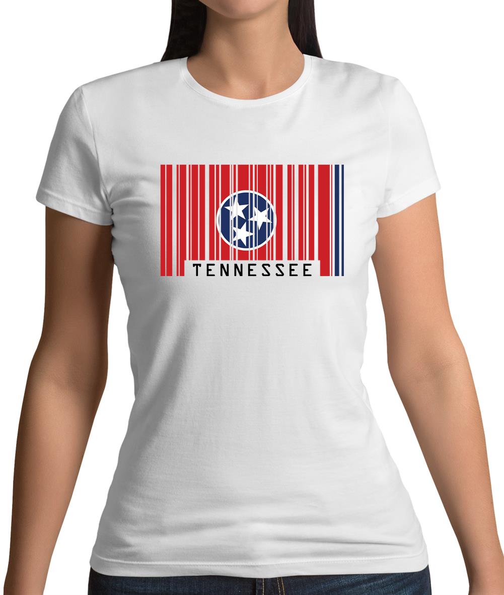 Tennessee Barcode Style Flag Womens T-Shirt Tennessee Barcode Style Flag Womens T-Shirt
