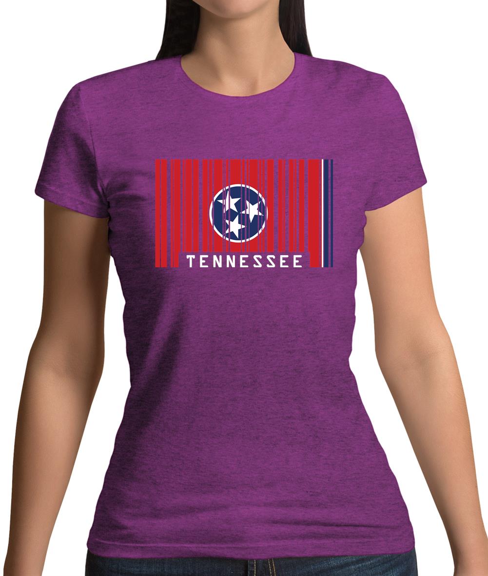 Tennessee Barcode Style Flag Womens T-Shirt Tennessee Barcode Style Flag Womens T-Shirt