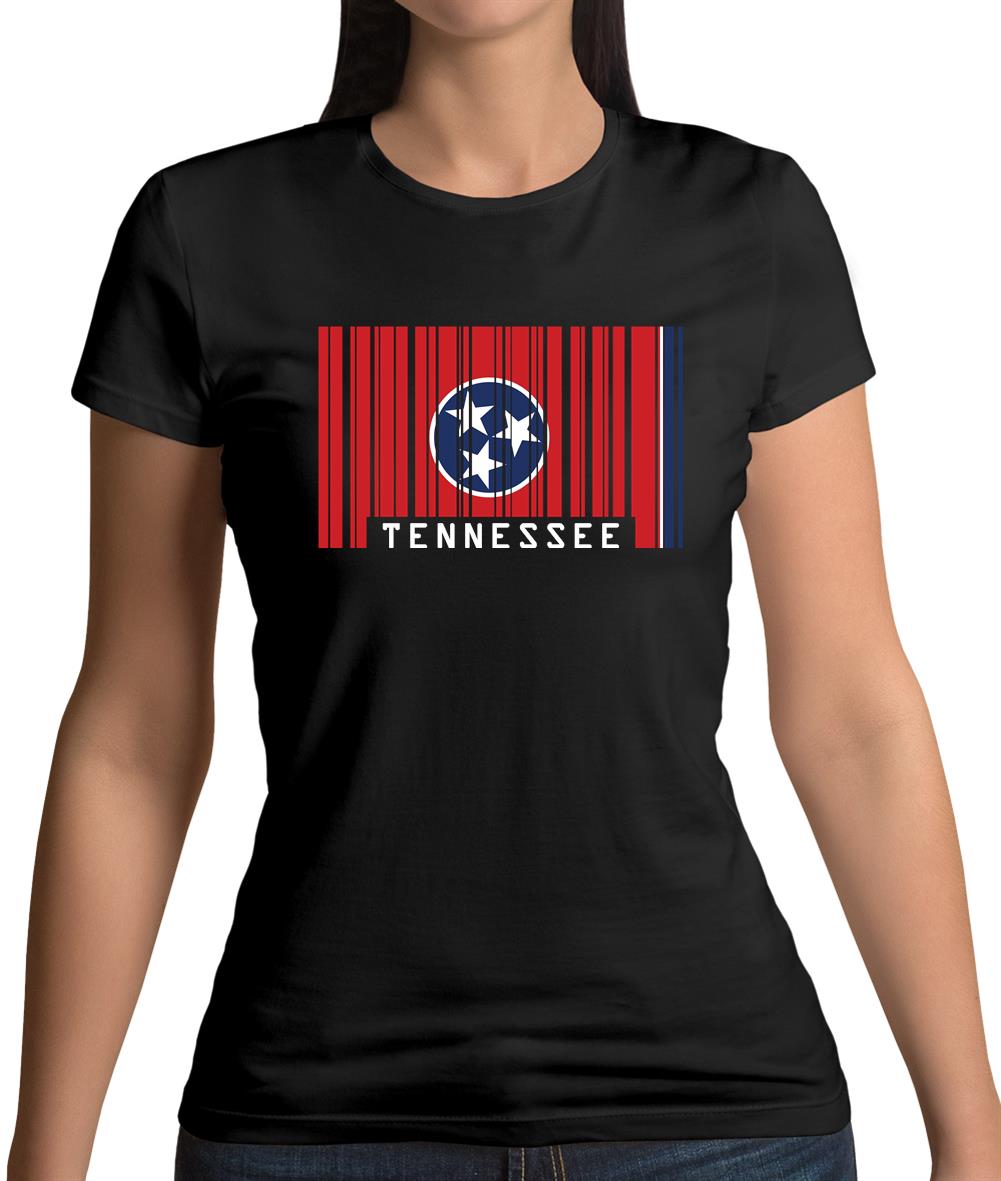 Tennessee Barcode Style Flag Womens T-Shirt Tennessee Barcode Style Flag Womens T-Shirt
