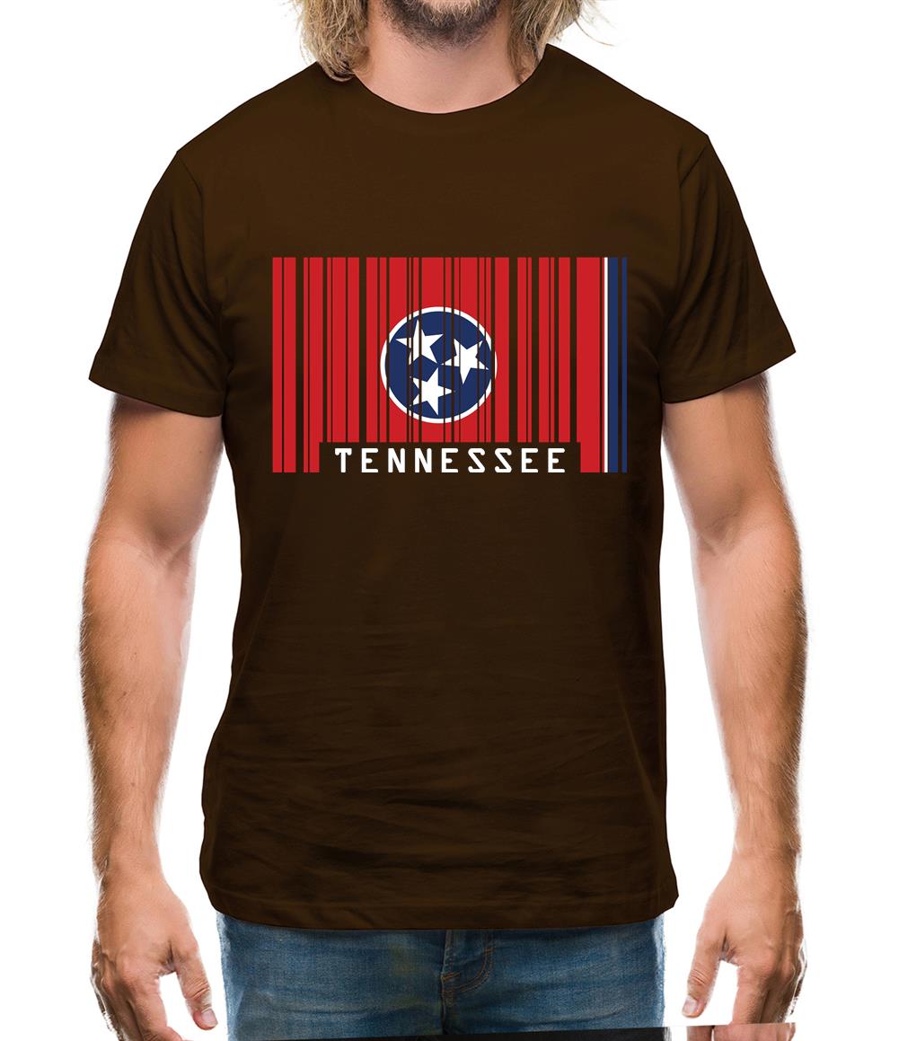 Tennessee Barcode Style Flag Mens T-Shirt Tennessee Barcode Style Flag Mens T-Shirt