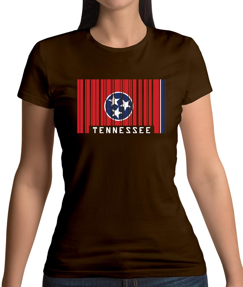 Tennessee Barcode Style Flag Womens T-Shirt Tennessee Barcode Style Flag Womens T-Shirt